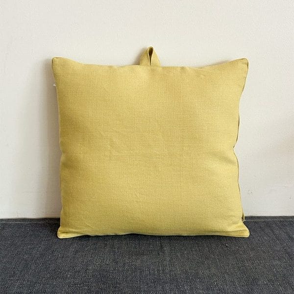 リネンフロアクッション【アプリコット・イエロー】