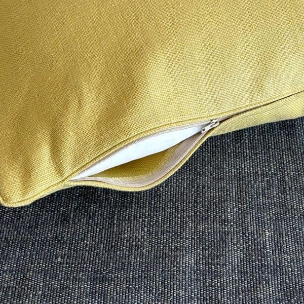 リネンフロアクッション【アプリコット・イエロー】