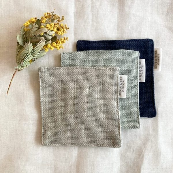 リネンコースター【セメント・セラドン・マリン】