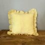 リネンフリルクッションカバー【ジャスミンイエロー】