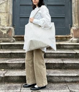 コットン素材 大きめマルシェトートバッグ【カタリナ】