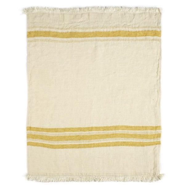 LIBECO HOME//リベコ リネンブランケット【マスタード】