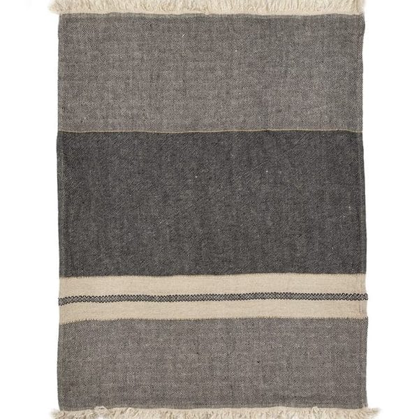 LIBECO HOME//リベコ リネンブランケット【タックストライプ】