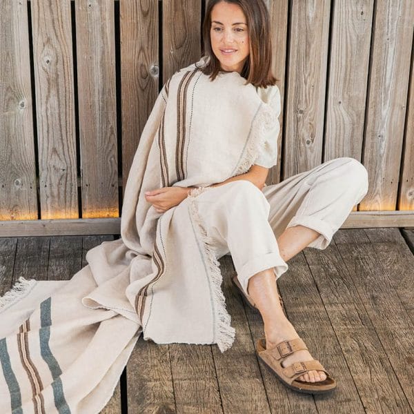 LIBECO HOME//リベコ リネンブランケット【ティノス】