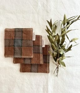 リネンチェックコースター【プレイドモカ】