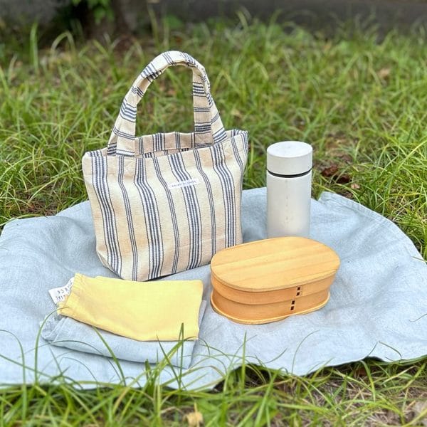 コットン素材 お散歩ランチバッグ【パトリブルー】