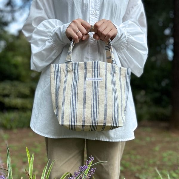 コットン素材 お散歩ランチバッグ【パトリブルー】