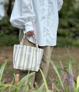 コットン素材 お散歩ランチバッグ【パトリブルー】