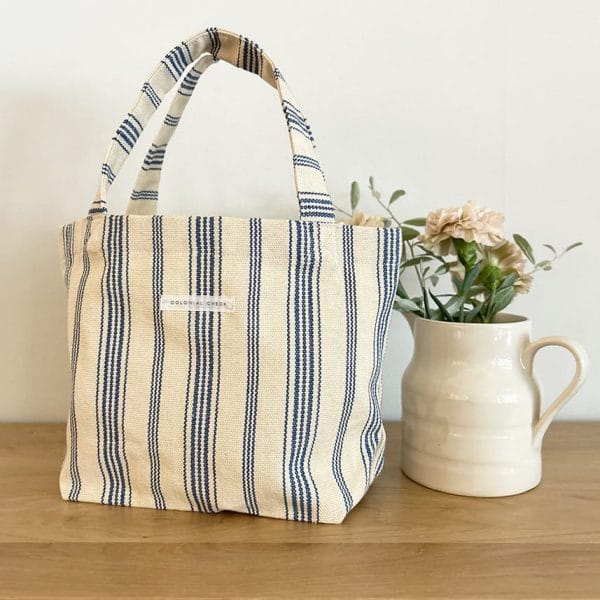 コットン素材 お散歩ランチバッグ【パトリブルー】