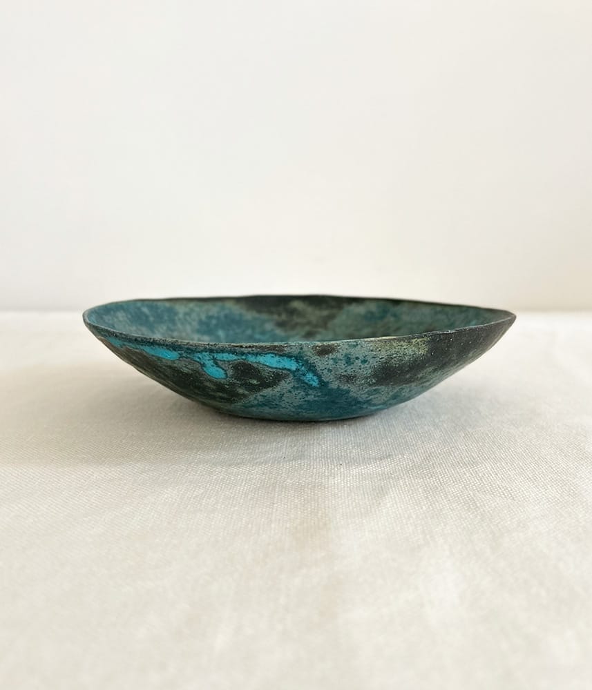 陶芸家 藤本羊子/浅鉢20cm【ネイビー3】 | P&C オンラインショップ