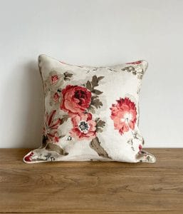 リネンパイピング付 50×50 花柄クッションカバー 【フローラルⅠ】