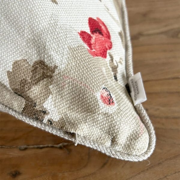 リネンパイピング付 50×50 花柄クッションカバー 【フローラルⅠ】