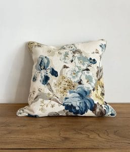 リネンパイピング付 50×50 花柄クッションカバー 【フローラルⅦ】