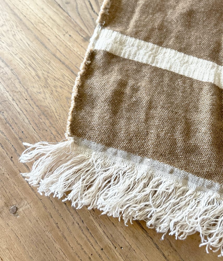 LIBECO HOME//リベコ リネンブランケット【ダコタストライプ