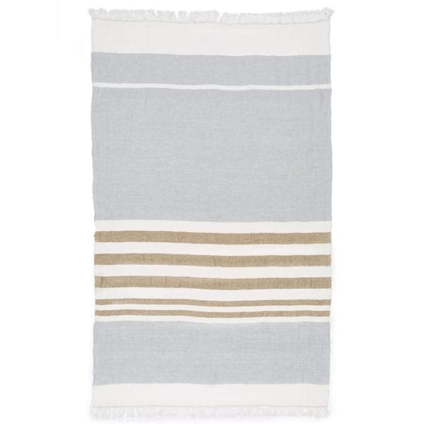 LIBECO HOME//リベコ リネンブランケット【アッシュ】