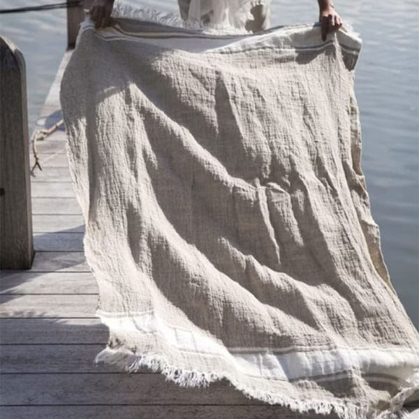 LIBECO HOME//リベコ リネンブランケット【フラックス】