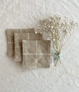 リネンチェックコースター【Naturals 33】