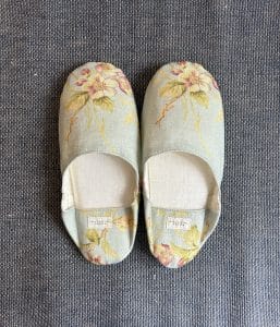 オリジナル 花柄ルームシューズ【トリニティブルー】