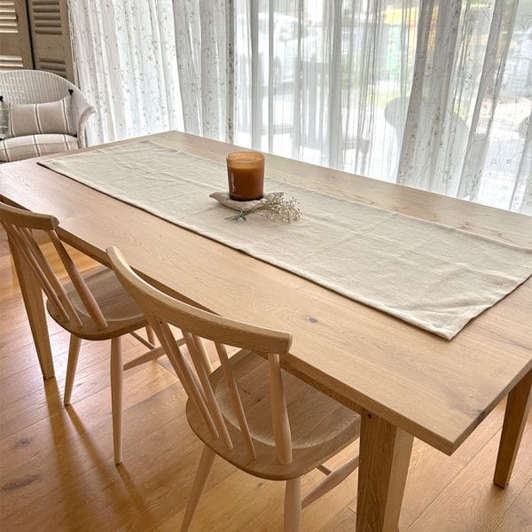 ヨーロッパリネンテーブルランナー【オートミール】