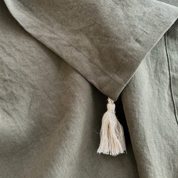 リネン タッセル付きマルチベッドカバー【全3種類】