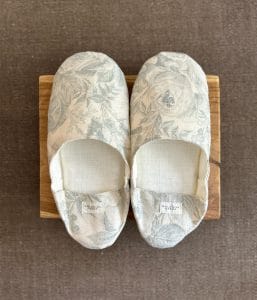 オリジナル 花柄ルームシューズ【ローゼスブルー】