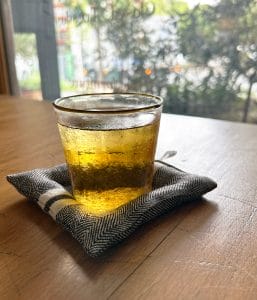 リネンクッションコースター【ブラックヘリンボーン】