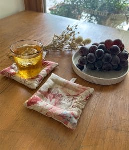 リネンクッションコースター【ホークスウィックローズ】