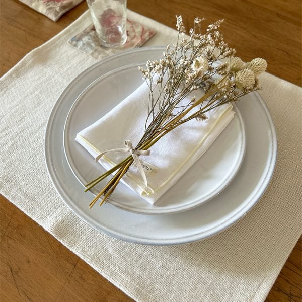 ヨーロッパリネン テーブルランチョンマット【エクリュベージュ】