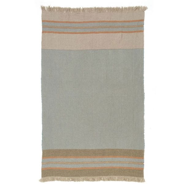 LIBECO HOME//リベコ リネンブランケット【マルチストライプ】