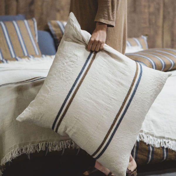 LIBECO HOME//リネンピローカバー【オーバーン】