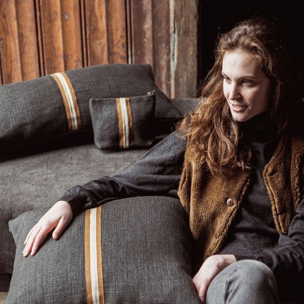 LIBECO HOME//リネンピローカバー【ジャスパー】