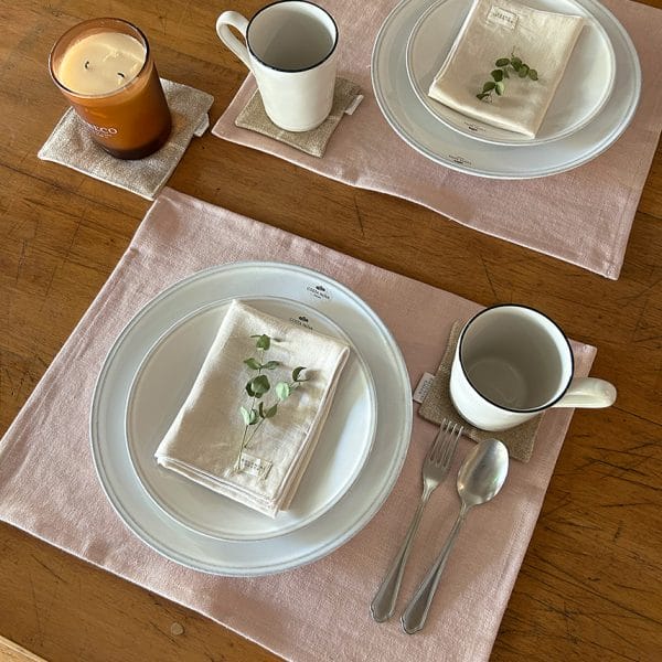 ヨーロッパリネン テーブルランチョンマット【シェル】