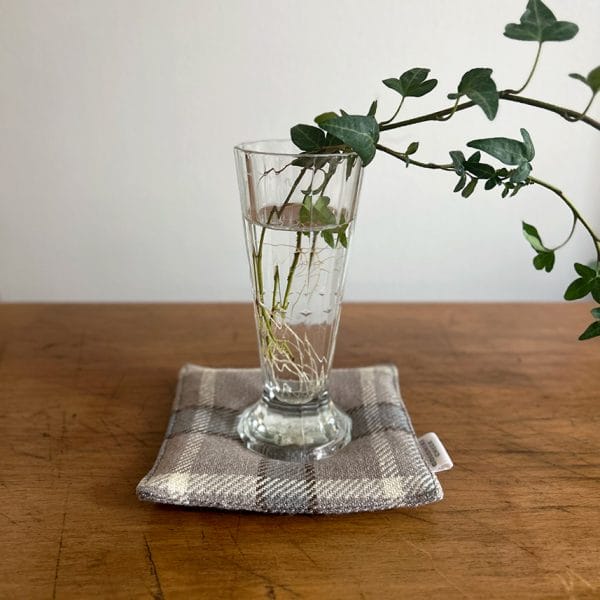 ヨーロッパリネン チェック柄ポットマット【全3色】