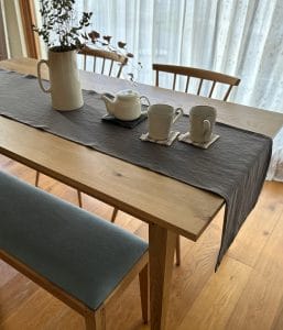 ヨーロッパリネンテーブルランナー 40×200【全2色】