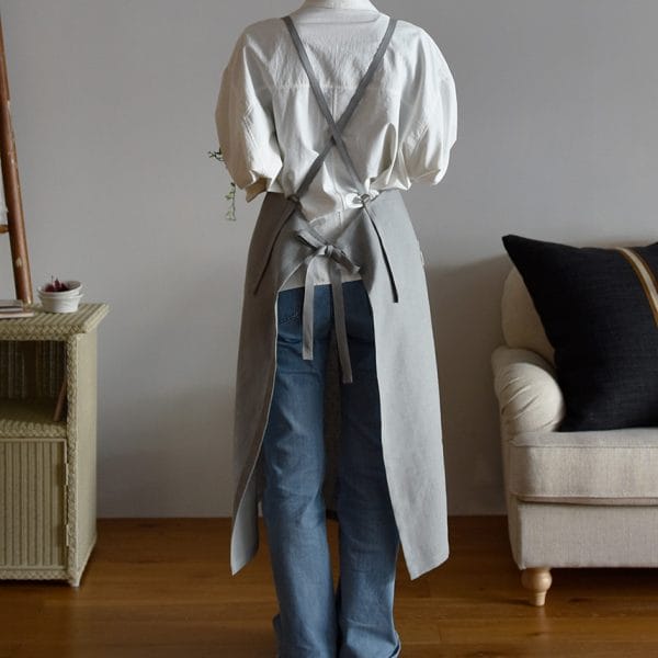 ヨーロッパリネン ピンタックエプロン【3色展開】